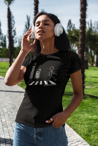 Goodness and Mercy - Ladies Black Tee